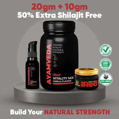 Dr. Ajayita's iRed Super Combo (with Shilajit Resin)-1 Month: 2799 INR