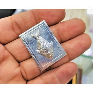 ASTRO-D Pure Silver Fish Show Piece for Prosperity.WT 1.2 GMS, Purity  97-99, (Silver, Silver)