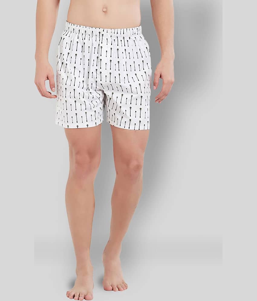 XYXX Pack of 2 Cotton Boxers For Men's ( White )