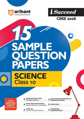 ARIHANT 15 SAMPLE QUESTION PAPER SCIENCE CLASS 10 2026 EXAMINATIONS-ASPSCI10