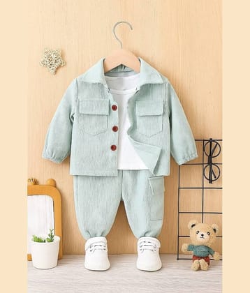 Ocvito Pack of 1 Boys Woollen Shirt & Pants Set ( Purple )