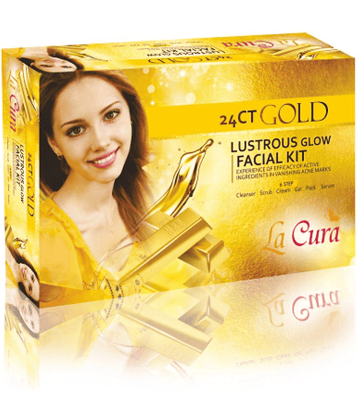 La Cura Lustrous Glow 24CT Gold Facial Kit 260gm g