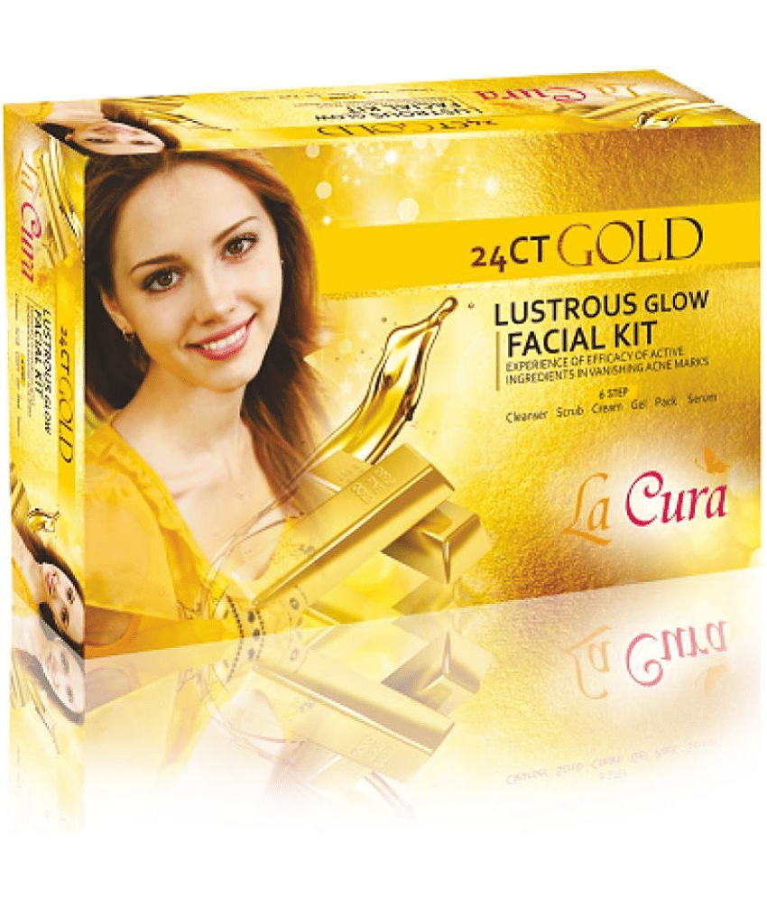 La Cura Lustrous Glow 24CT Gold Facial Kit 260gm g