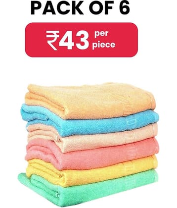 Dyana Core Pack of 6 Cotton 250-300 -GSM Hand Towel ( Multicolor )