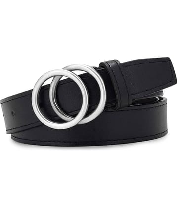 Zacharias Black Faux Leather Casual Belt