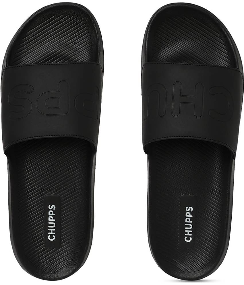 CHUPPS Black Men's Slide Flip Flop