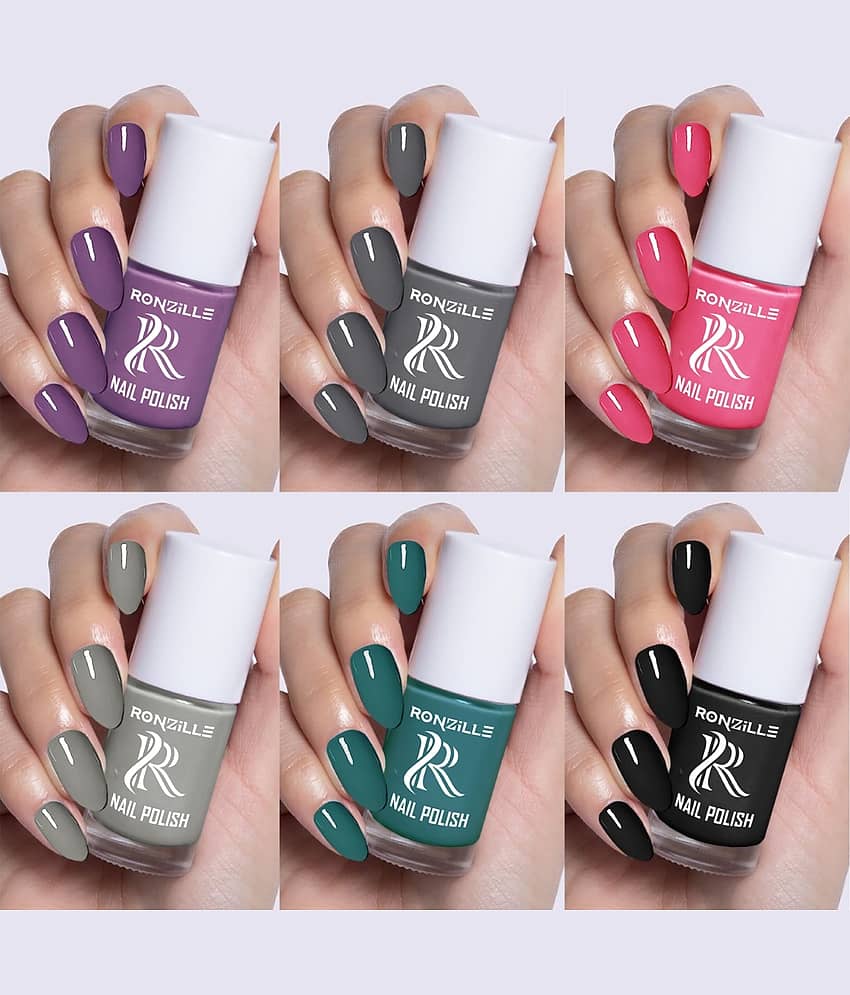 Ronzille Multi Nail Polish 36 ( Pack of 6 )
