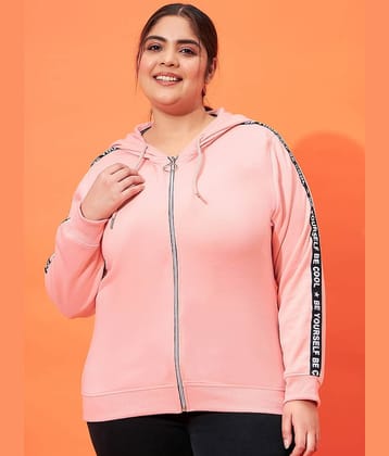 AUSTIVO Fleece Pink Hooded Sweatshirt