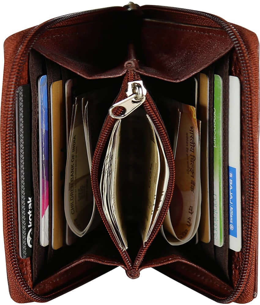 STYLE SHOES Zip Maroon Travel Card Holder