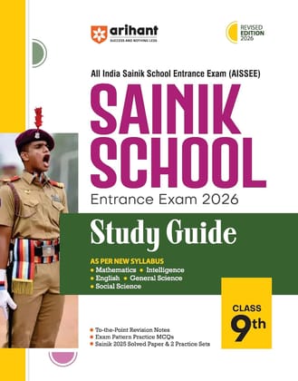 Arihant All India Sainik School Entrance Exam Study Guide 2026, Class 9, with Practice Sets and MCQs [Paperback] Arihant