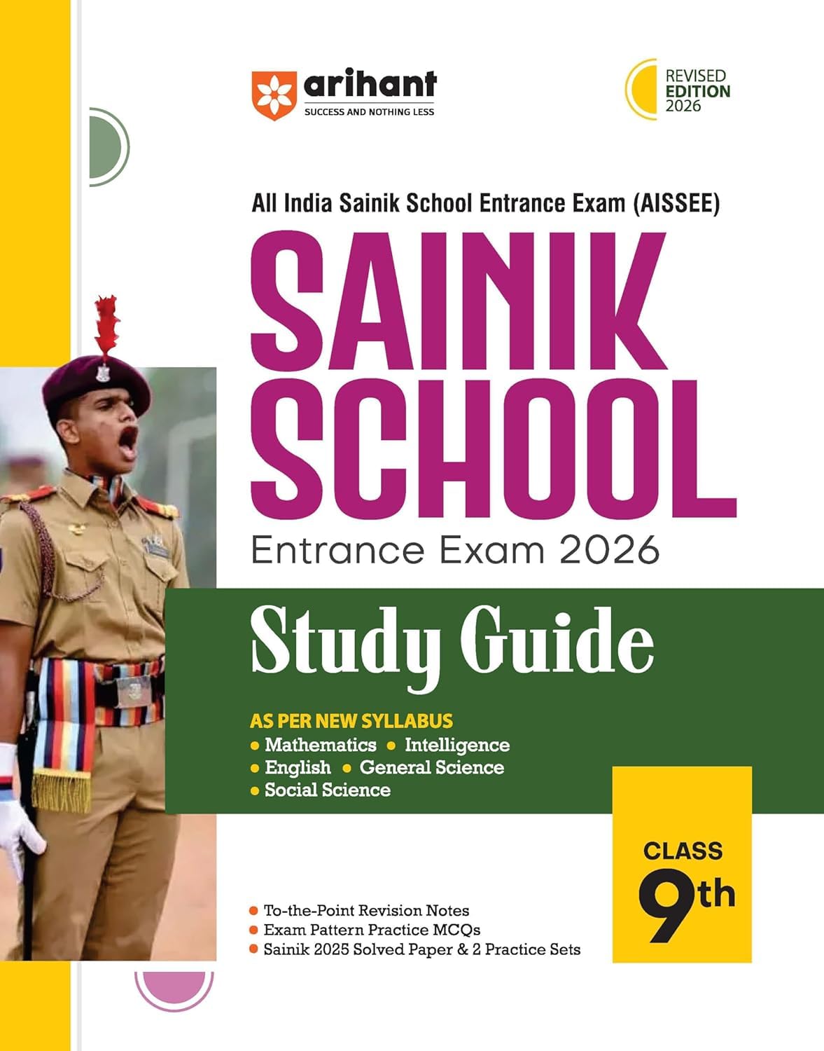 Arihant All India Sainik School Entrance Exam Study Guide 2026, Class 9, with Practice Sets and MCQs [Paperback] Arihant