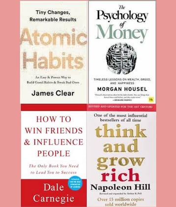 Atomic Habits + Psychology of Money + how win friends influence people + Think And Grow Rich