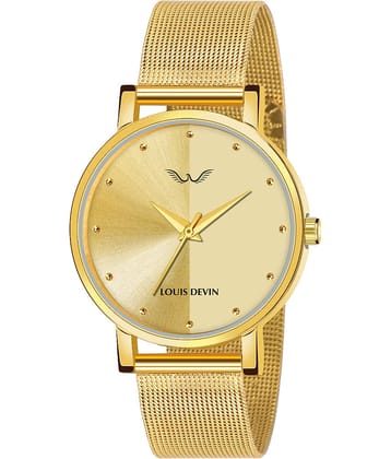 LOUIS DEVIN - Gold Metal Analog Womens Watch