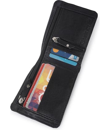Classic World PU Self Design Men's RFID Wallet With 6 Slots For Card ( Black , Pack of 1 )