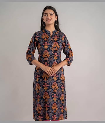 MAUKA - Multicolor Rayon Women's Straight Kurti ( Pack of 1 )