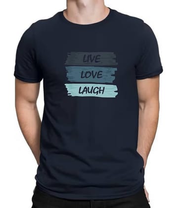 code yellow Men Polyester Regular Fit Printed T-Shirt ( Navy )