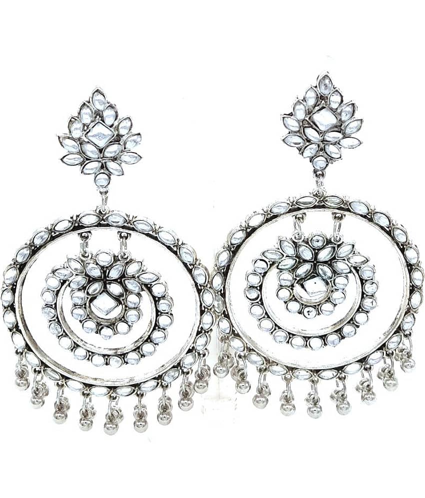 Shah Enterprises - Silver Chandbalis Earrings ( Pack of 1 )