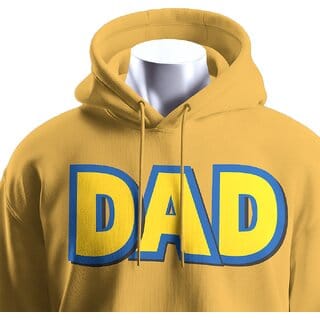 BULL CLOTHING DAD Mustard Yellow Hoodie Design with 60 Cotton / 40 Polyester 280 GSM for Softness and Comfort (M)