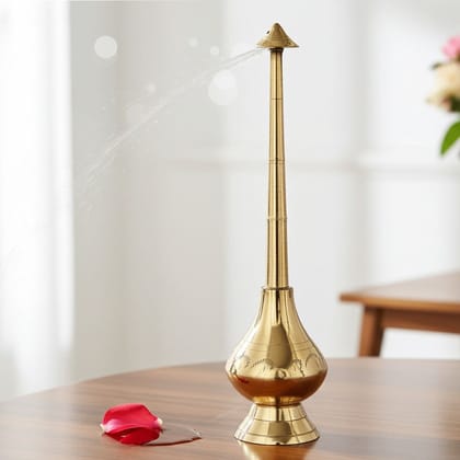 Brass Water Sprinkler Gulab Pash – Decorative Rosewater Dispenser, Height : 10.2 Inch (ZMAS238 F)