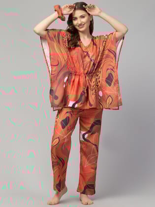 Vibrant Eden Kaftan Set-Small