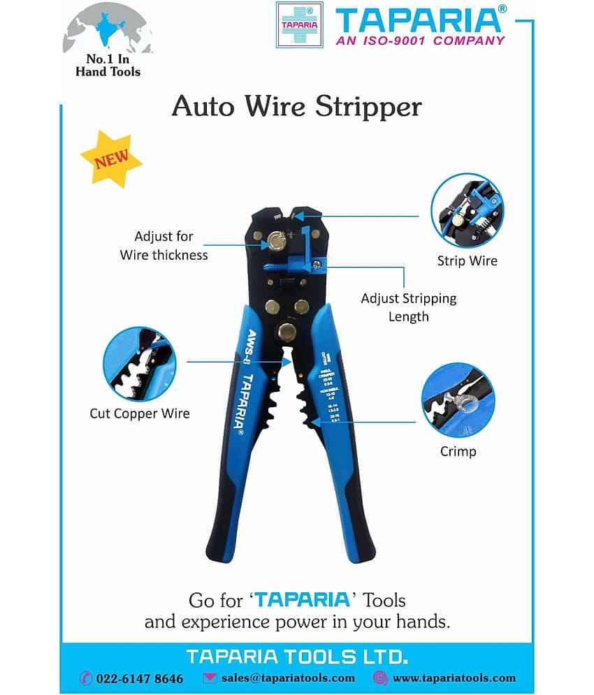 TAPARIA AUTO WIRE STRIPPER & CUTTER AWS8