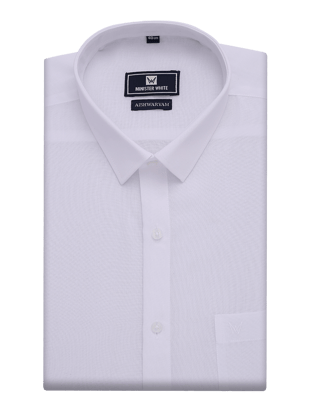 Mens Cotton Regular Fit White Shirt Aishwaryam-36 / F/S