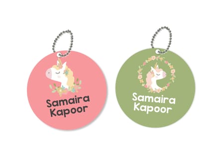 Bag Tags - Magic Unicorns-2 / Round