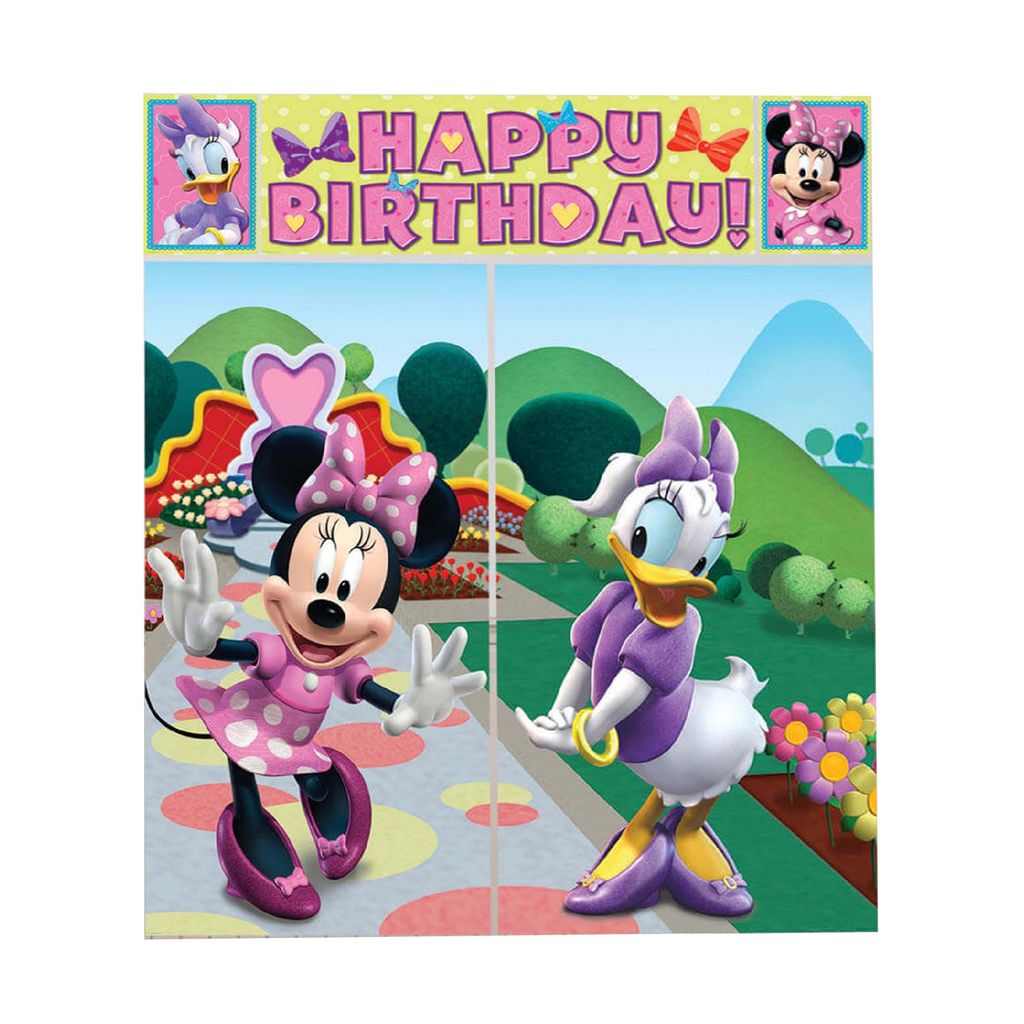 Minnie Mouse Scene Setter for Party Decor -  65 inches X 59 inches - 5PC - Party and Festive Needs | Buy online on ZillyBuy