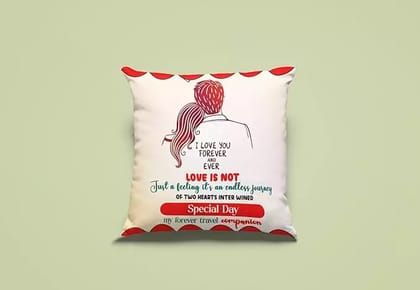 Arni Arts Endless Journey Love Special Day Cushion Cover 12x12 Inch