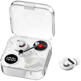 Digimate Pulse Pods 2.0 Extra Bass Pro Transparent Noise Reduction True Wireless Earbuds with Charging Case Bluetooth Version 5.1 with MIC (DG-EP08, White)