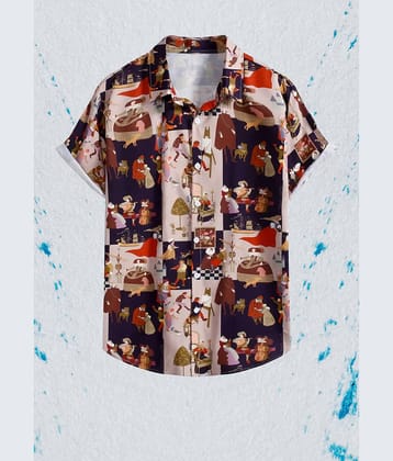AAPSKA Poly Cotton Regular Fit Printed Half Sleeves Men's Casual Shirt - Multi ( Pack of 1 )