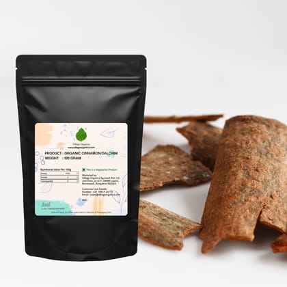 Organic Cinnamon (Dalchini) - 100g Organic Cinnamon (Dalchini) - 100g