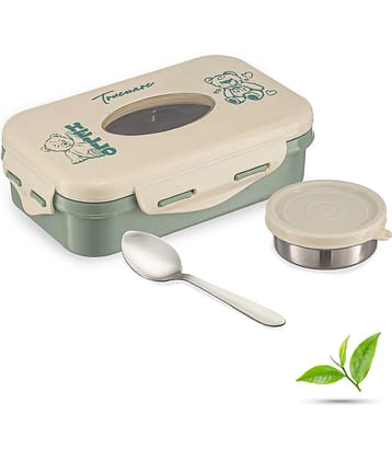Trueware Alfa Plastic & Stainless Steel School Lunch Boxes 2 - Container ( Pack of 1 )