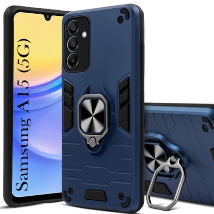 Mobile Cover for Samsung Galaxy A15 5G Armor Shockproof Back Case (Hybrid PC + TPU) with Kickstand