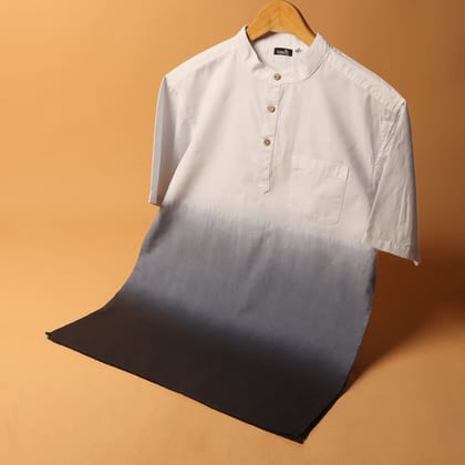 Ombre Dye Kurta Shirt #77-XS / Half Sleeve