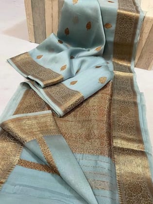 banarasi SOFT KORA ORGANZA SILK saree collection. All over weaving  design.
