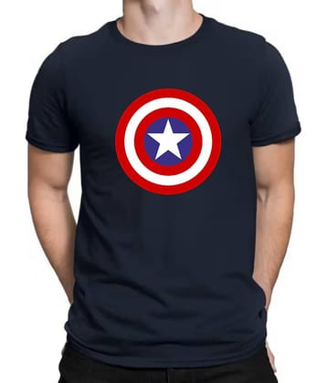 code yellow Men Polyester Regular Fit Printed T-Shirt ( Navy )