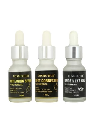 Pure Herbal Set Of 3 Spot Corrector Anti-Aging Serum & Under Eye Gel - 35 ml