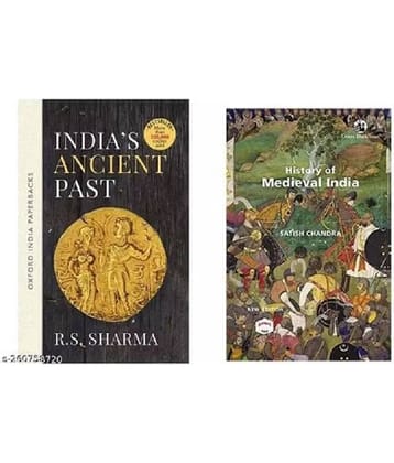 Combo Of History of Medieval India Complete Book in English By Satish Chandra + India's Ancient Past | By R.S Sharma (English) Set Of 2 Books