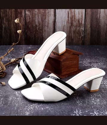 Paduki White Women's Slip On Heels