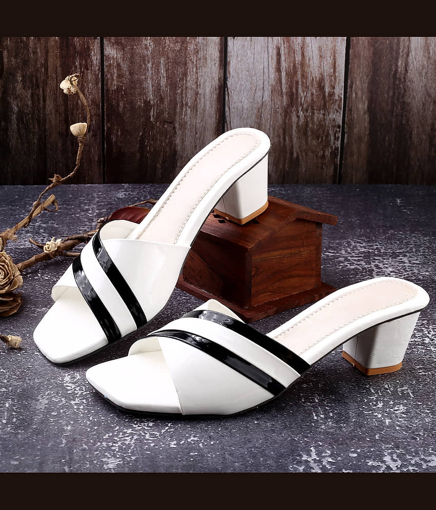Paduki White Women's Slip On Heels