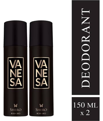 Vanesa Shero Deodorant Spray For Women 150Ml Each (Pack Of 2)