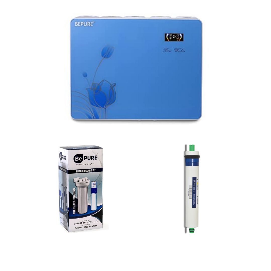 Bepure BLU Annual Filter Change Kit + RO Membrane-Filter Kit with Post Carbon Cartridge
