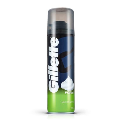 Gillette Classic Lemon Lime Pre Shave Foam, 196 gm