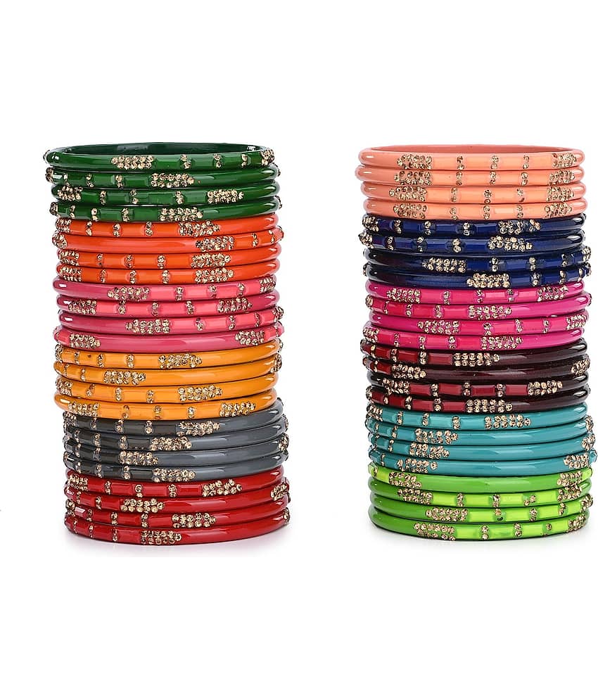 Somil Multicolor Bangle Set ( Pack of 48 )
