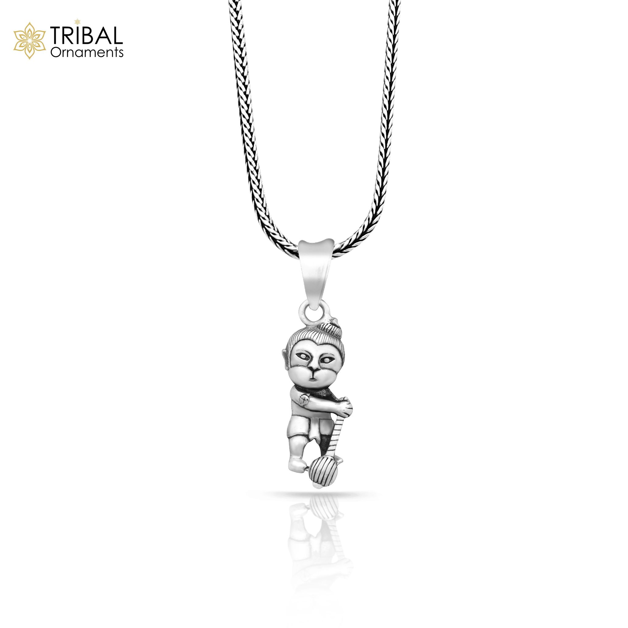 925 pure silver lord BAL HANUMAN pendant best gifting pendant, wheat chain necklace locket best gifting delicate unisex  jewelry  Nsp722-Only Pendant
