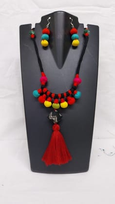 Knot Necklace - Colorful Bohemian Fashion Jewelry with Tassel