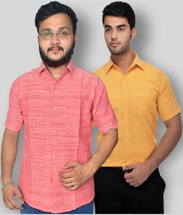 DESHBANDHU DBK - Multicolor Cotton Regular Fit Men's Formal Shirt (Pack of 2)