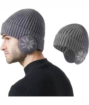 Infispace Gray Woollen Women's Hat ( Pack of 1 )
