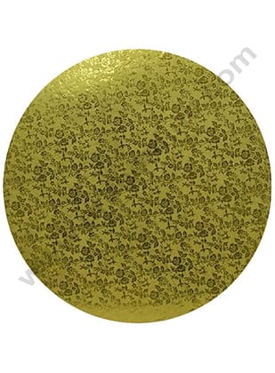 Cake Decor Gold Round Drum Cake Board Cake Base - 12 inch